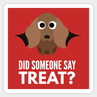 Dachshund Halloween Trick or Treat Sticker